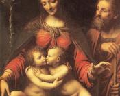 伯纳迪诺卢伊尼 - Holy Family With The Infant St John